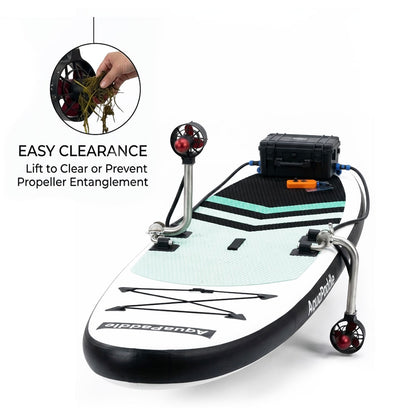 APISQUEEN U92 Pro Adjustable Stainless Steel Underwater Thruster Mount for Shallow Water – Suitable for Kayaks, SUPs, and Inflatable Boats