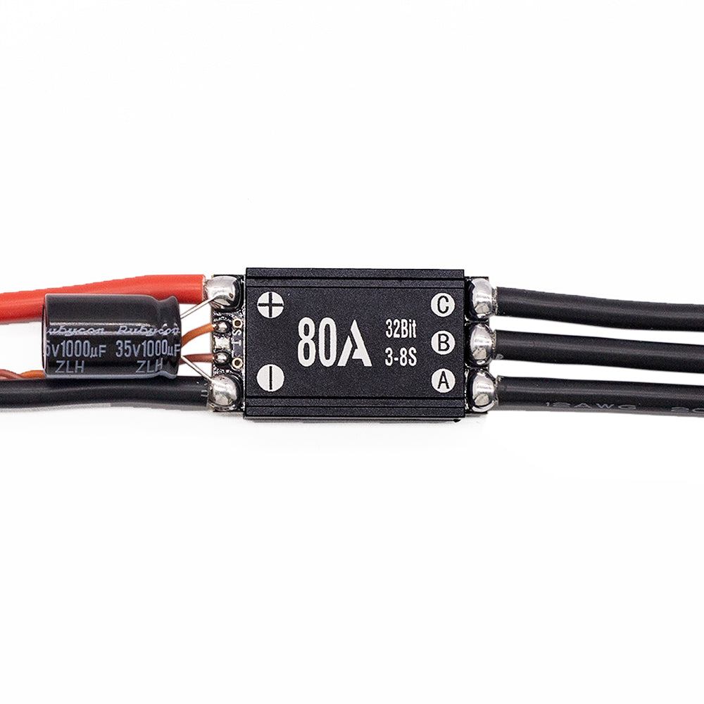 APISQUEEN 2-8S Feather 80A ESC waterproof metal housing, adjustable parameters, suitable for underwater thrusters, waterproof motors