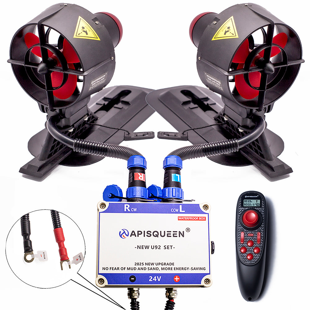 APISQUEEN 24V Dual U92 Pro Underwater Propeller Kit For kayaks,boats