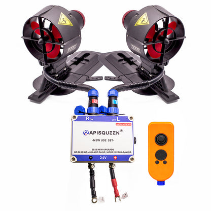 APISQUEEN 24V Dual U92 Pro Underwater Propeller Kit For kayaks,boats