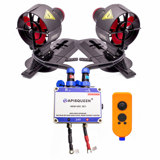 APISQUEEN 24V Dual U92 Pro Underwater Propeller Kit For kayaks,boats