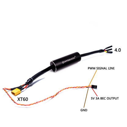 APISQUEEN Waterproof Brushless Bi-Directional ESC 100A ESC 2-6s with 5.5v 3A BEC for underwater thruster motor RC boat