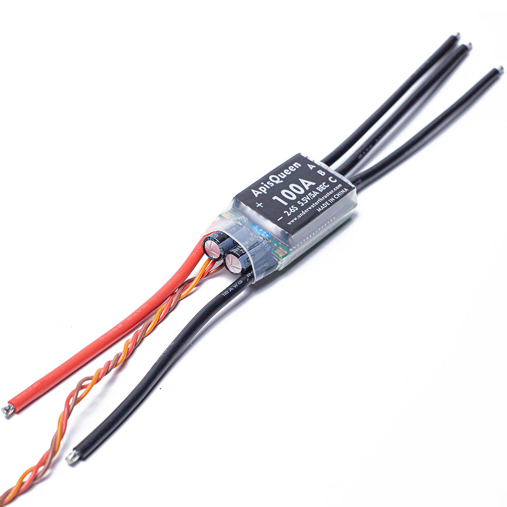 APISQUEEN Waterproof Brushless Bi-Directional ESC 100A ESC 2-6s with 5.5v 3A BEC for underwater thruster motor RC boat