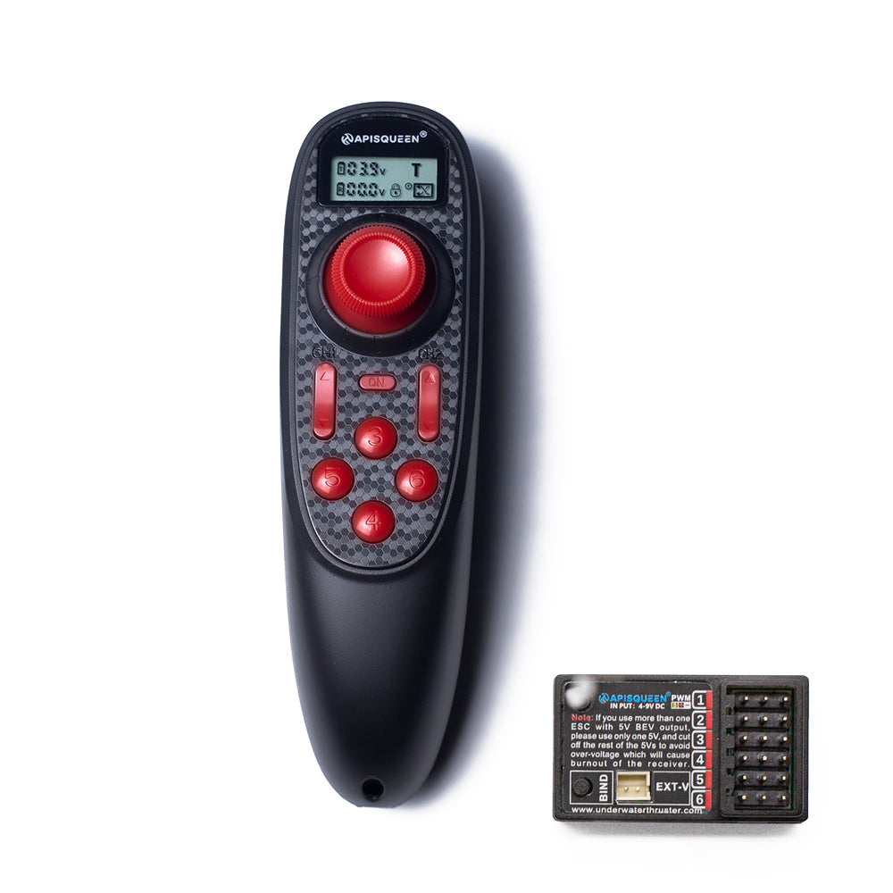 APISQUEEN A300 2.4G 6-channel remote control with cruise control for remote control of underwater thrusters